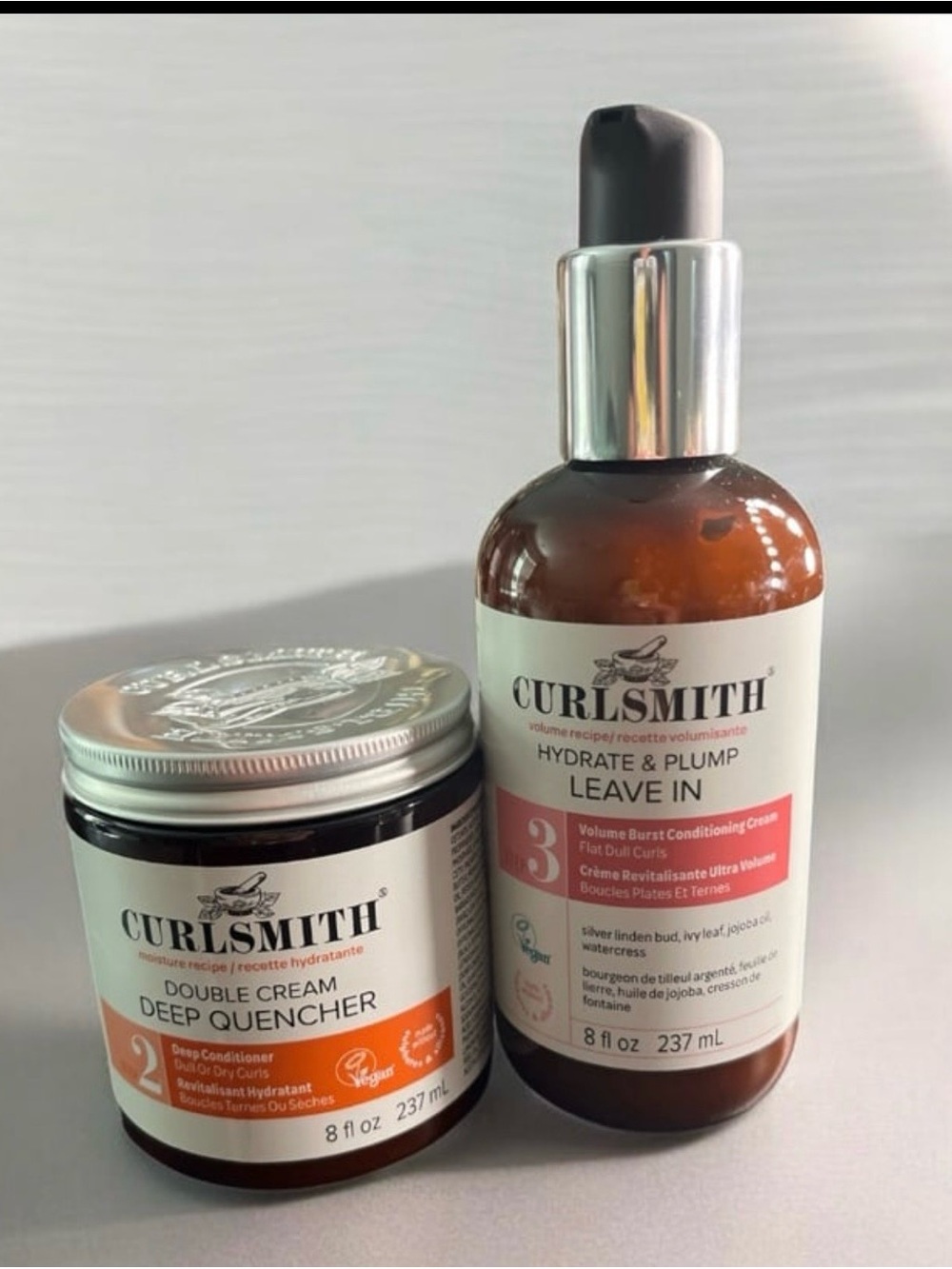 Curlsmith Double Cream Deep Quencher Hair Mask & Leave in Conditioner